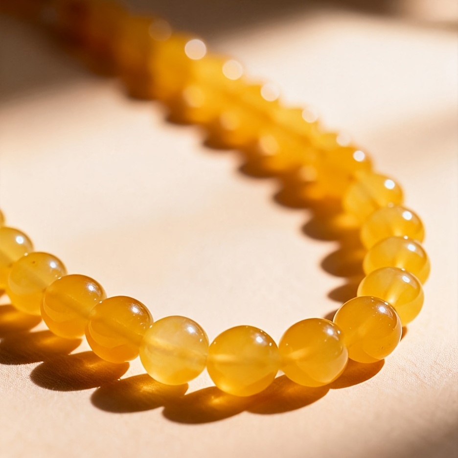 Natural Yellow Agate Necklace, Effortless Luxury